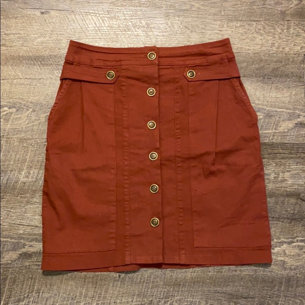 NWOT Anthropologie Amadi Rust Cargo Skirt